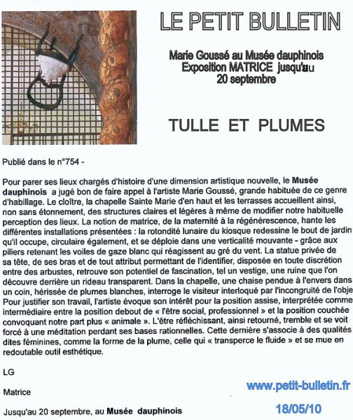 Exposition Matrice - Le Petit Bulletin